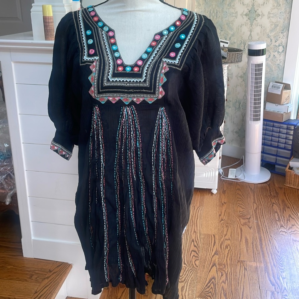 Z&L Boho Tunic Dress with Embroidery